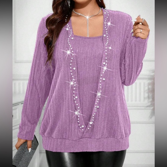 SHEIN Sweater with pearl embellishments - Picture 1 of 3